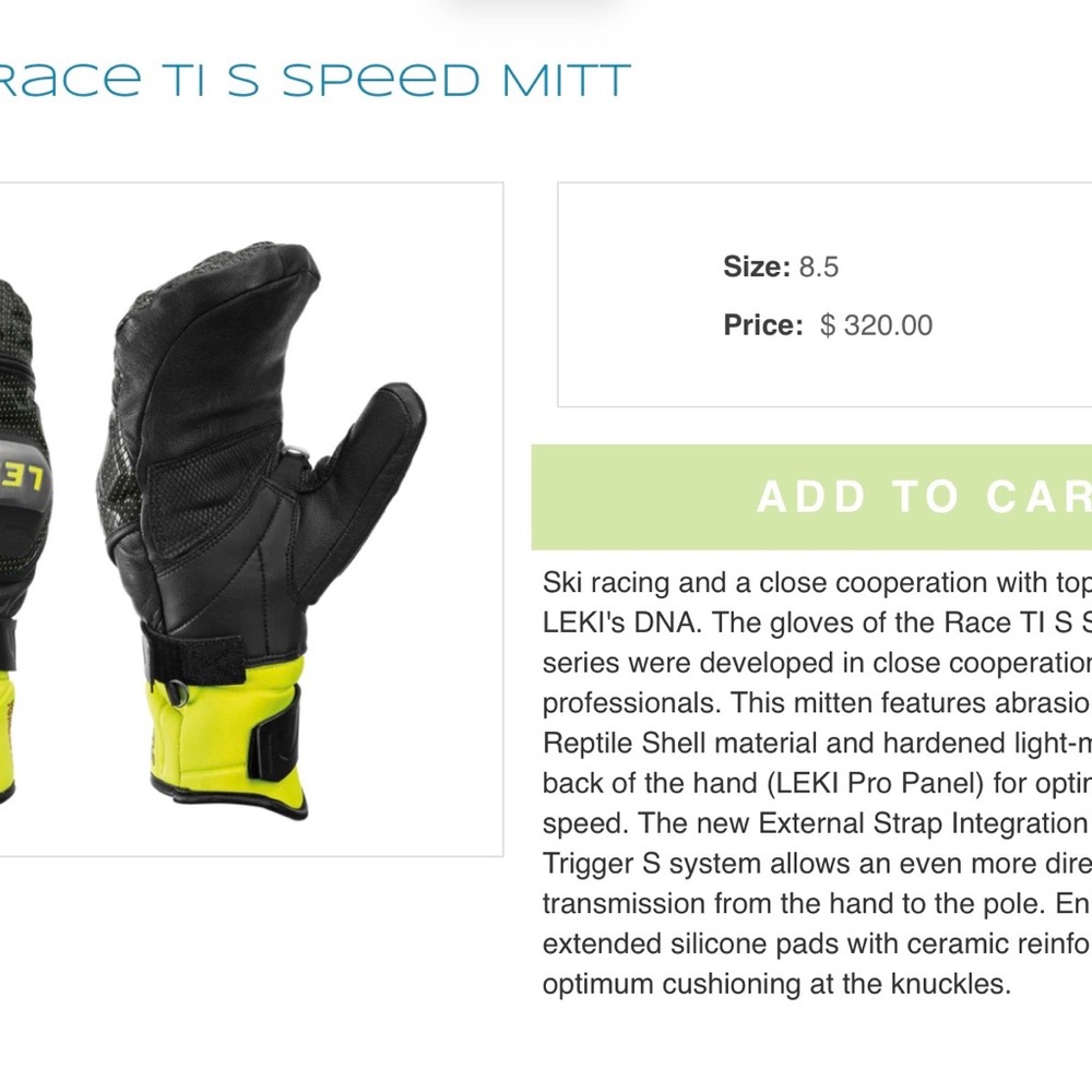 LEKI World Cup Race Kids' Alpine Ski Racing Mitts